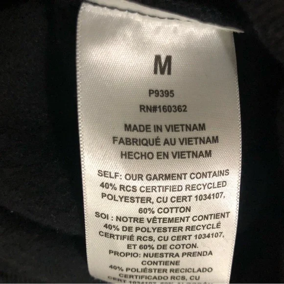 Black multi print varsity patchwork sweatshirt size medium brand new - Picture 10 of 10